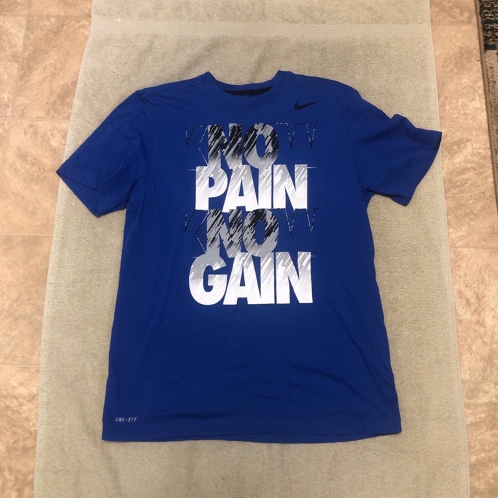 Nike Men's Bold Blue 'No Pain No Gain' Tee